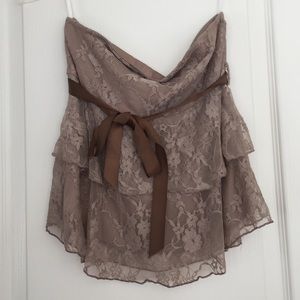 Cute lacey tube top w/ ribbon